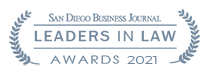 badge - nominated-for-leaders-in-law-2021-by-san-diego-business-journal
